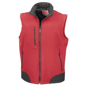 Result Mens Softshell Body Warmer / Red/Black